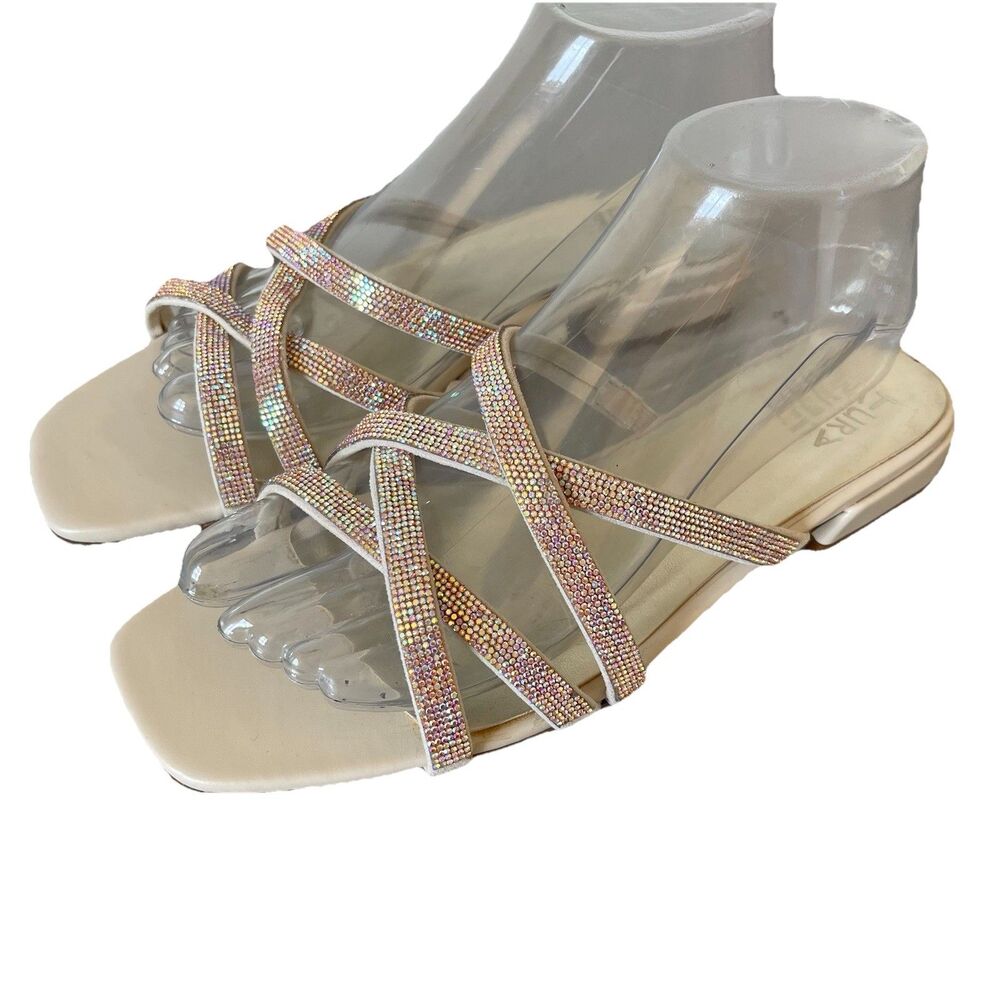 Naturalizer Rhynestones Strappy Sandal 8 M Sparkle Party Cocktail Prom Shoes